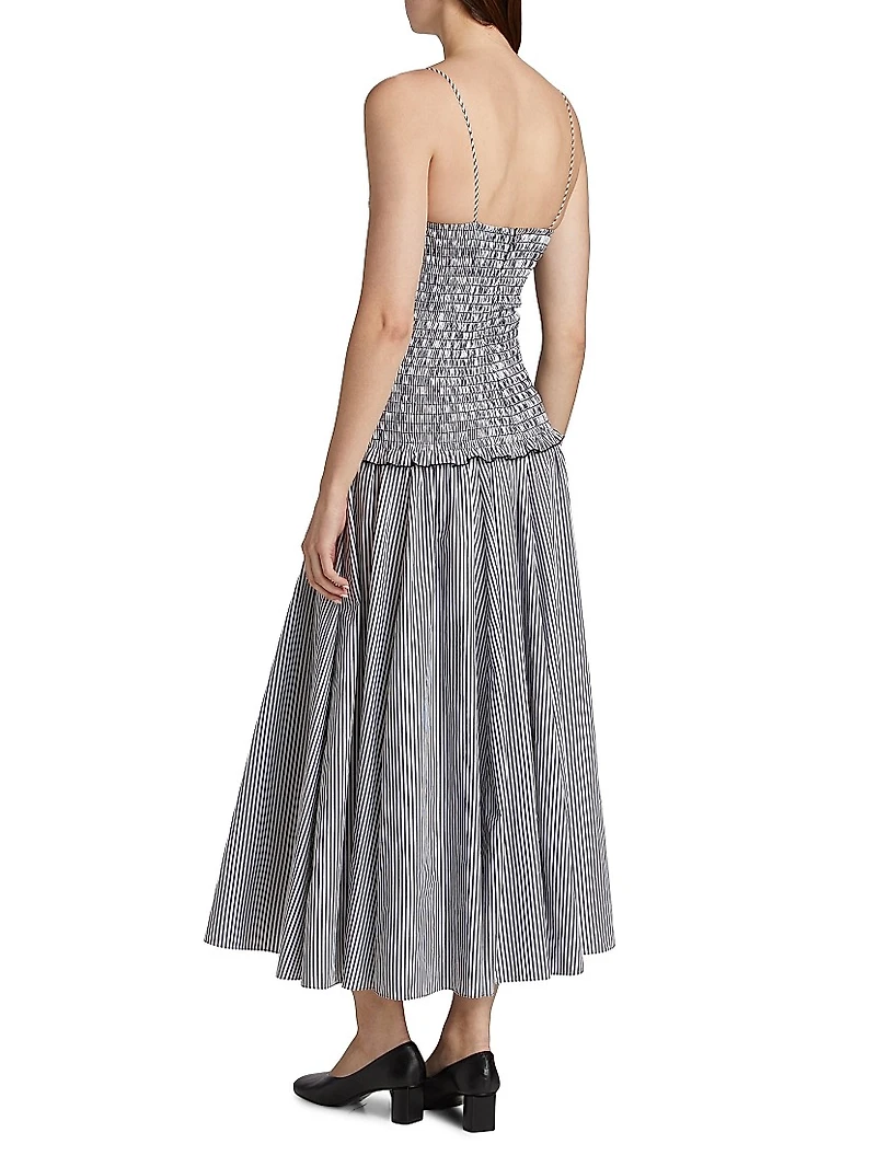 The Josie Smocked Cotton Midi-Dress