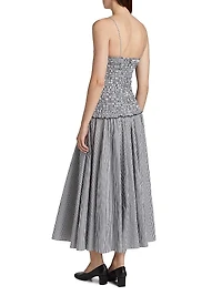 The Josie Smocked Cotton Midi-Dress