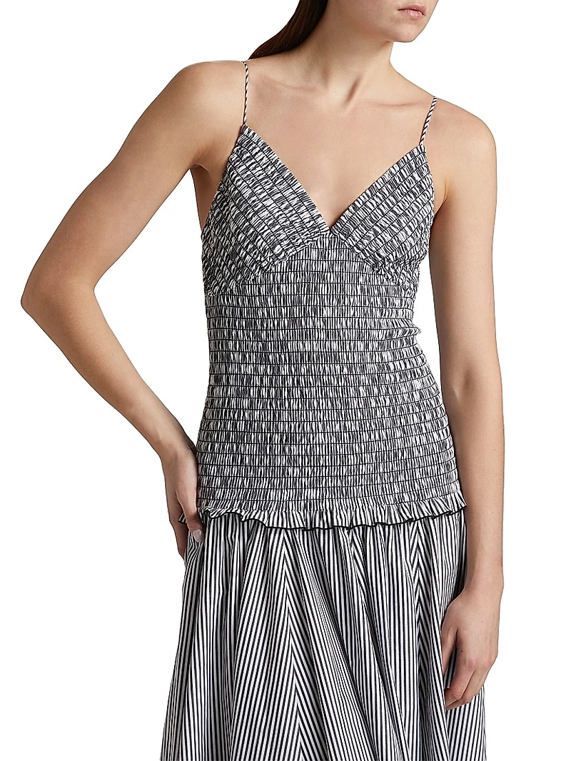 The Josie Smocked Cotton Midi-Dress