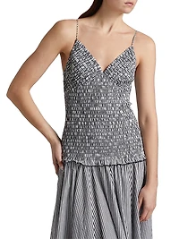 The Josie Smocked Cotton Midi-Dress