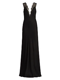 The Malone Lace-Trim Gown