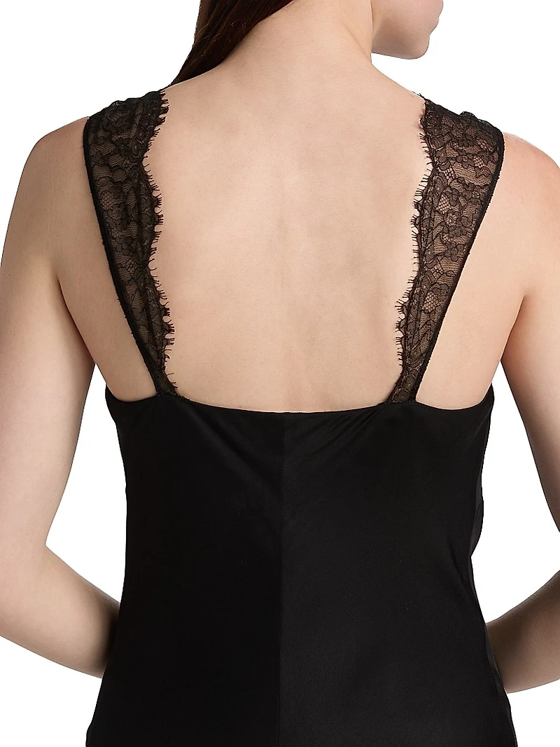 The Malone Lace-Trim Gown