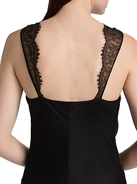 The Malone Lace-Trim Gown