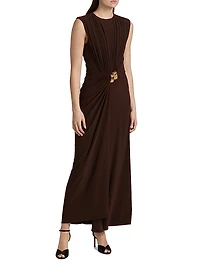 The Serena Cinched Knit Jesery Maxi Dress