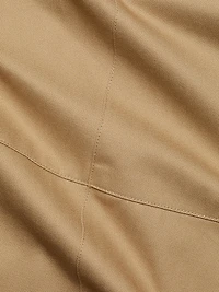 The Avery Side-Zip Cotton Midi-Skirt