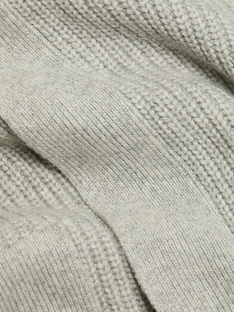 The Neal Zip-Front Belted Sweater