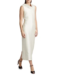 The Blair Silk Sheath Midi-Dress