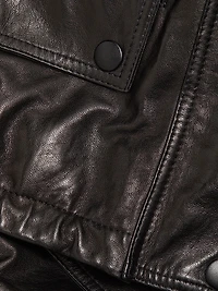 The Harper Drawcord Leather Jacket