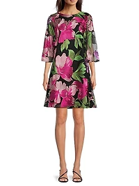 Abundant Blooms Easy Floral Embroidered Minidress