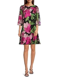 Abundant Blooms Easy Floral Embroidered Minidress