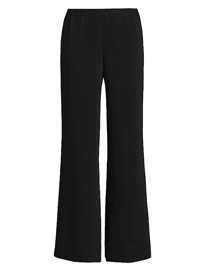 Crepe Wide-Leg Pants