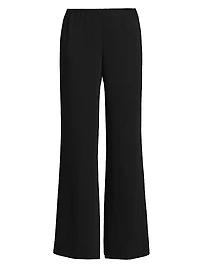 Crepe Wide-Leg Pants