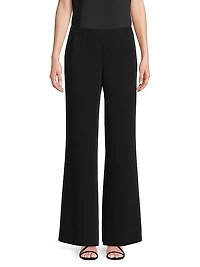 Crepe Wide-Leg Pants