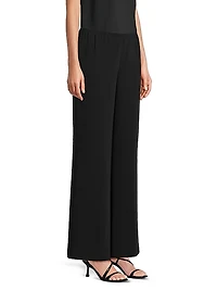 Crepe Wide-Leg Pants