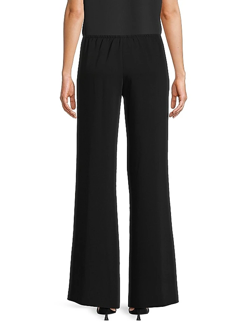 Crepe Wide-Leg Pants