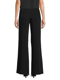 Crepe Wide-Leg Pants