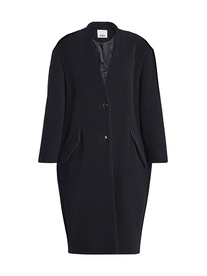 Florane Wool-Blend Long Coat