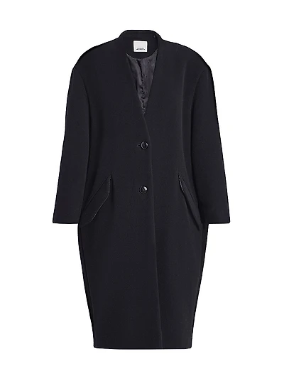 Florane Wool-Blend Long Coat