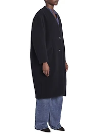 Florane Wool-Blend Long Coat