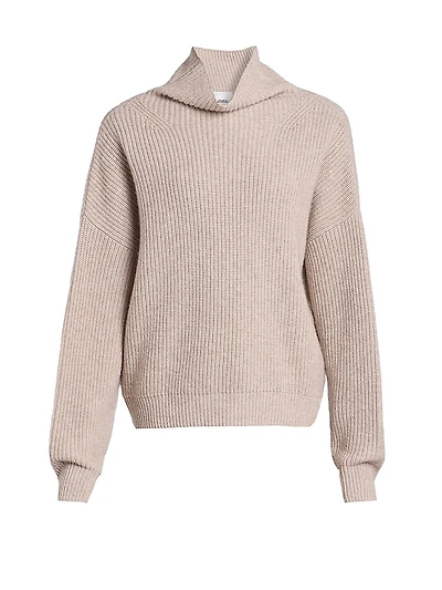 Brooke Merino Wool-Cashmere Turtleneck Sweater