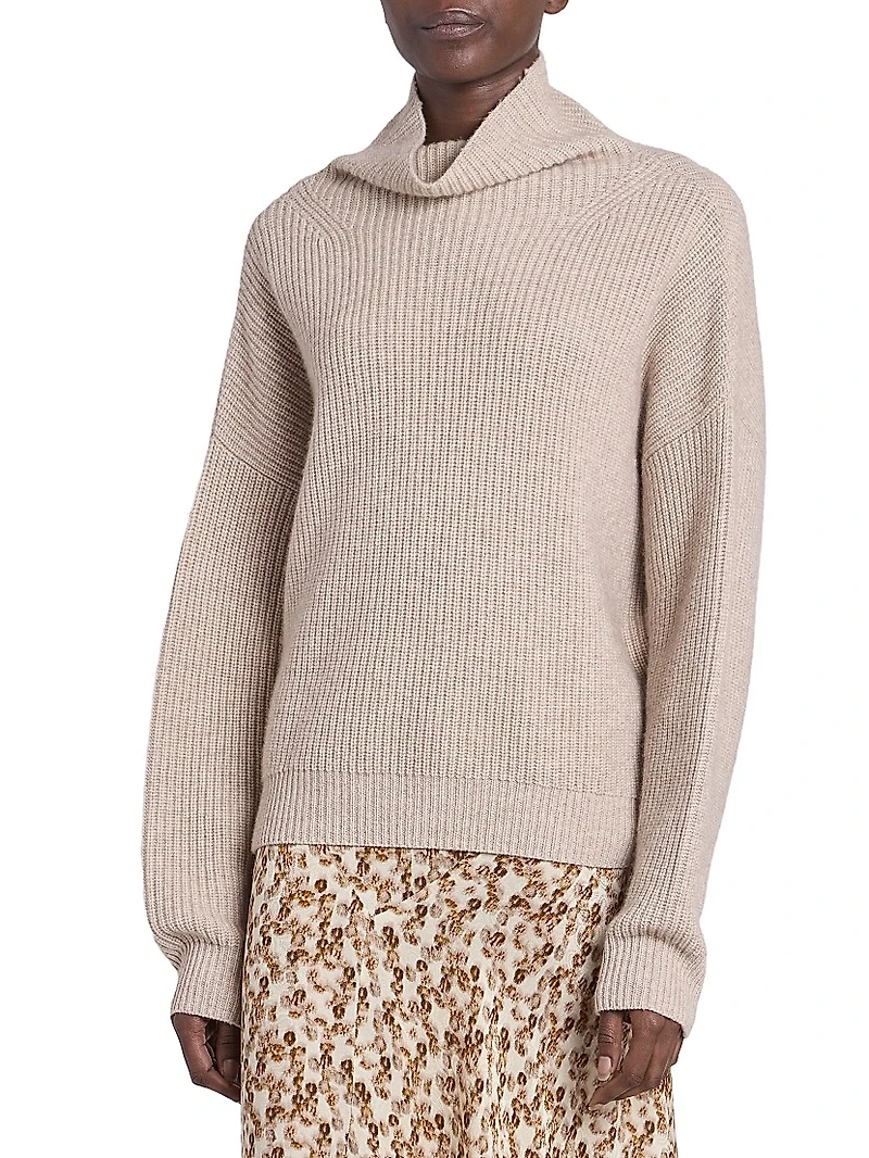Brooke Merino Wool-Cashmere Turtleneck Sweater