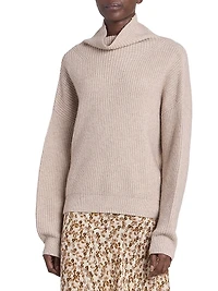 Brooke Merino Wool-Cashmere Turtleneck Sweater