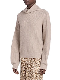 Brooke Merino Wool-Cashmere Turtleneck Sweater