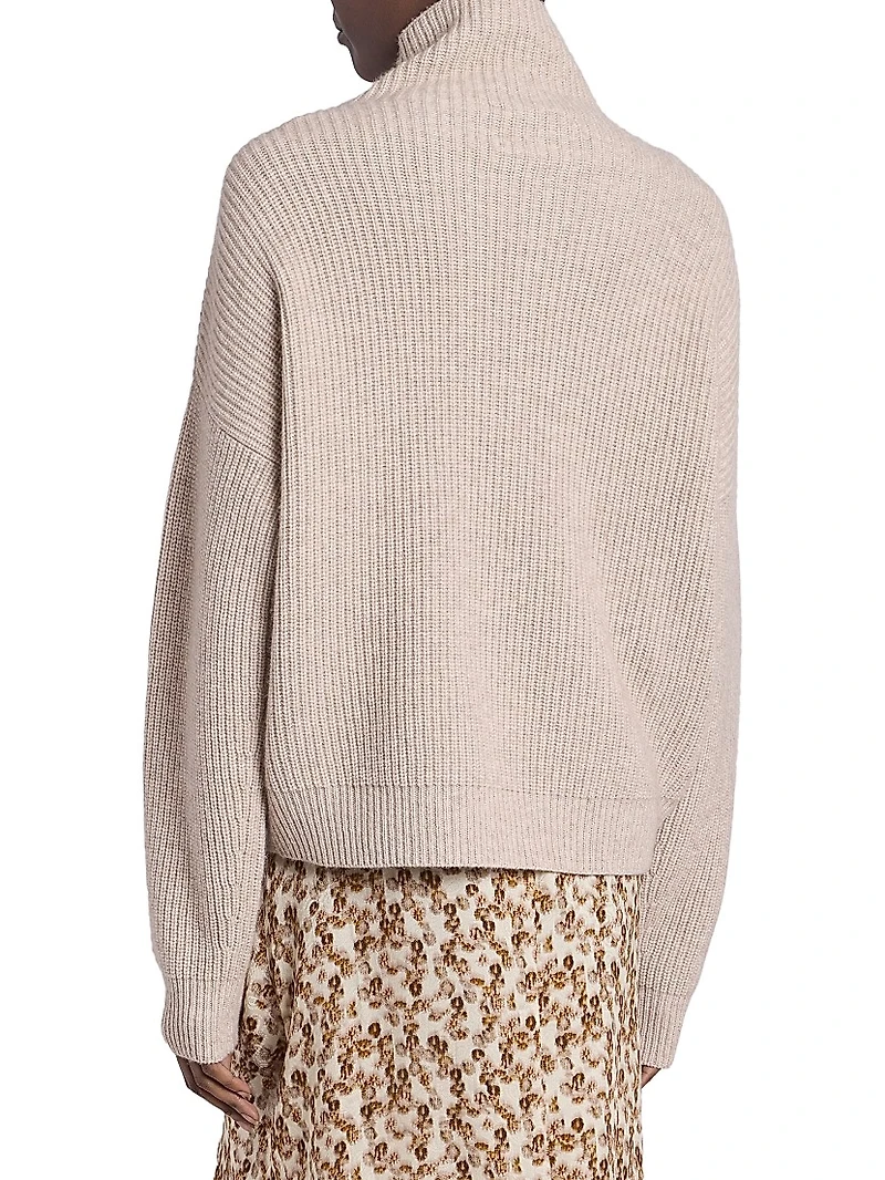 Brooke Merino Wool-Cashmere Turtleneck Sweater