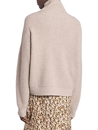 Brooke Merino Wool-Cashmere Turtleneck Sweater