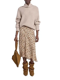 Brooke Merino Wool-Cashmere Turtleneck Sweater