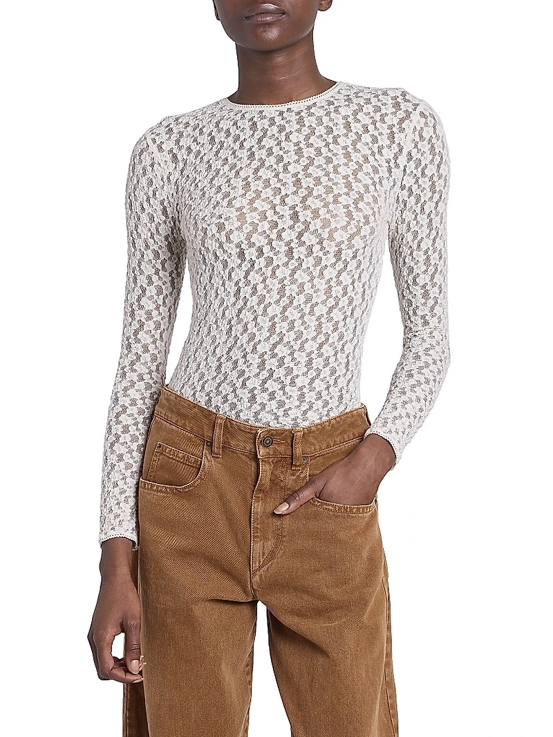 Gaelle Open-Knit Top