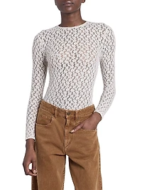 Gaelle Open-Knit Top
