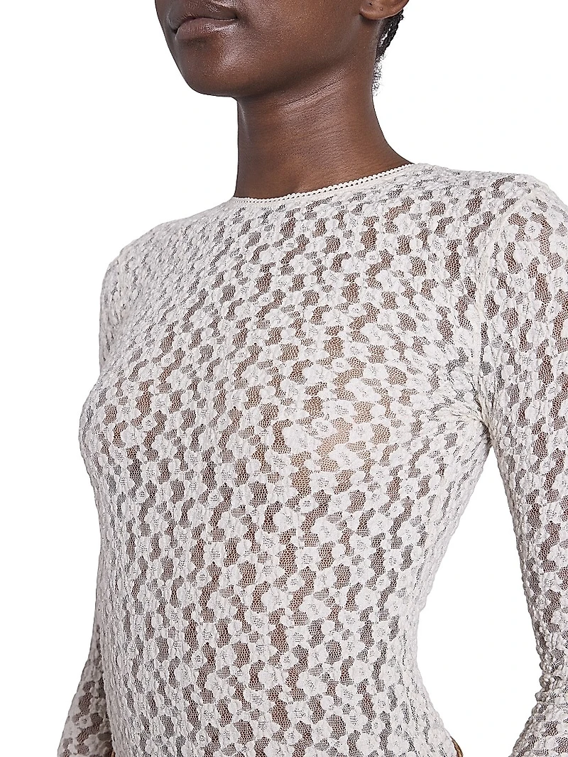 Gaelle Open-Knit Top