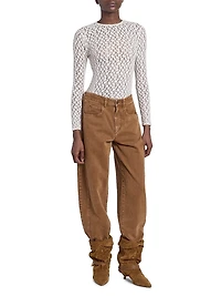 Gaelle Open-Knit Top