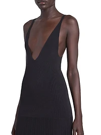 Velma Pleated Cotton-Blend Gown