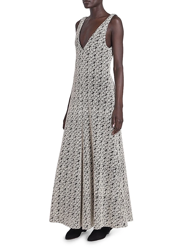 Sonia Floral Cotton-Blend Maxi Dress