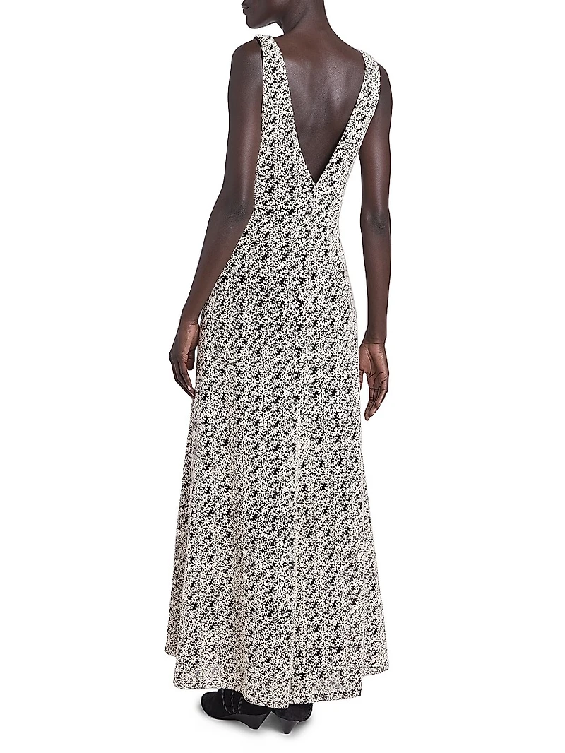 Sonia Floral Cotton-Blend Maxi Dress