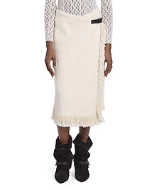 Galla Cotton-Linen Midi-Skirt