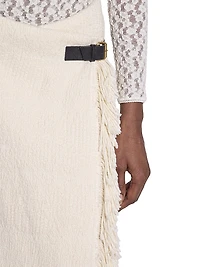 Galla Cotton-Linen Midi-Skirt