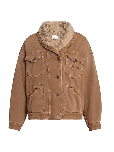 Pimia Fleece-Lined Trucker Jacket