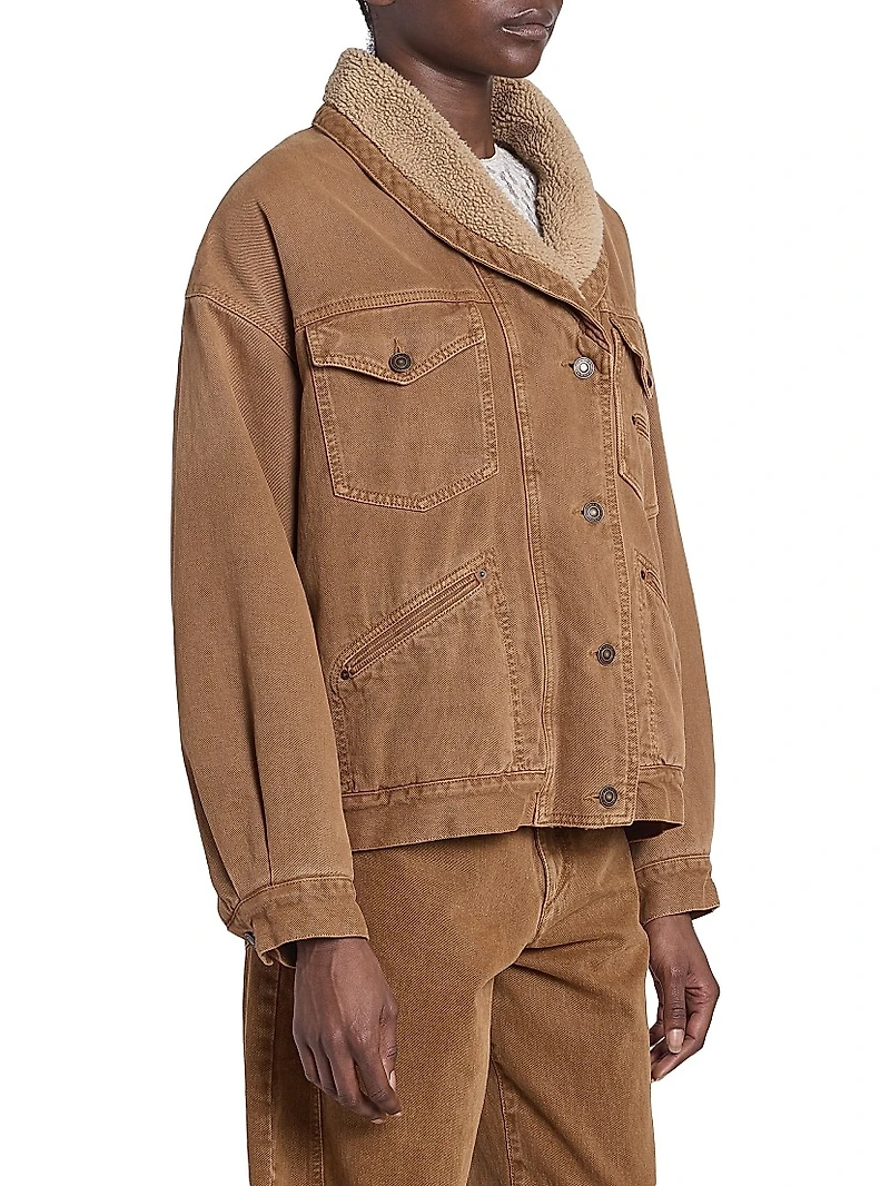 Pimia Fleece-Lined Trucker Jacket