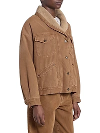 Pimia Fleece-Lined Trucker Jacket