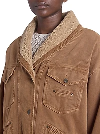 Pimia Fleece-Lined Trucker Jacket