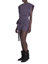 Marielle Cotton Tie-Waist Minidress