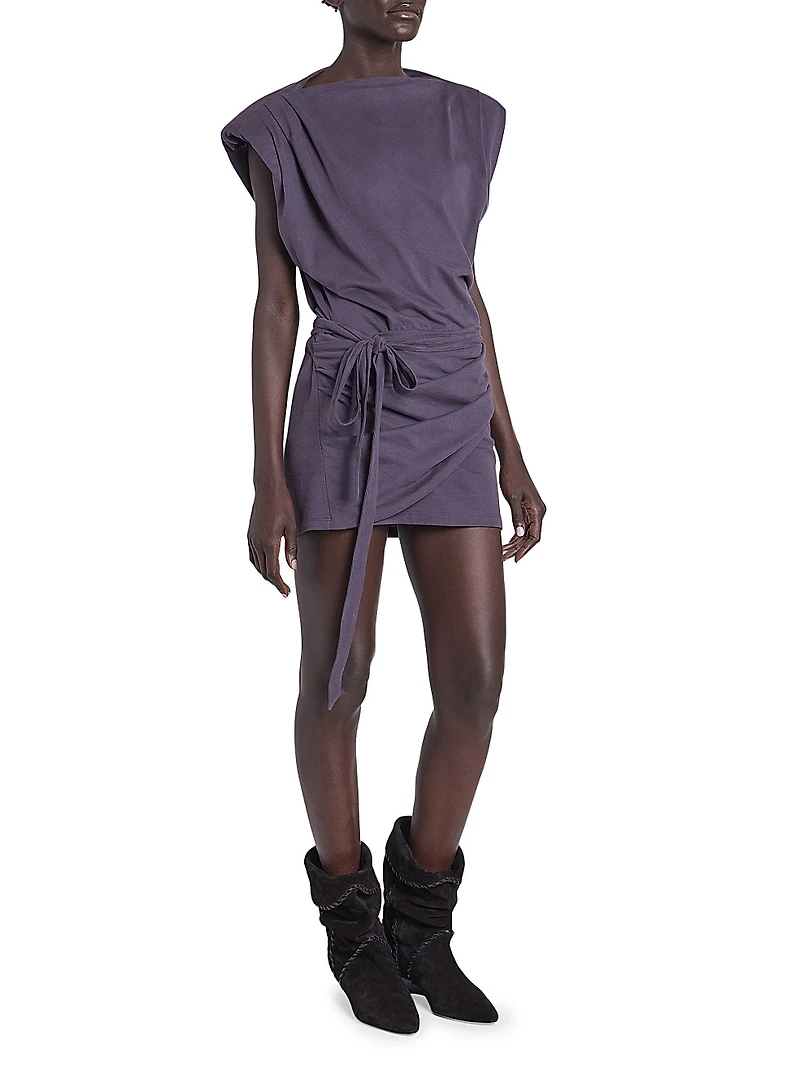 Marielle Cotton Tie-Waist Minidress