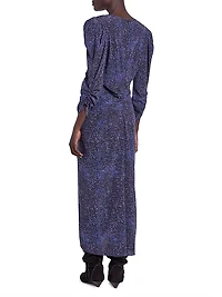 Albini Printed Silk-Blend Midi-Dress