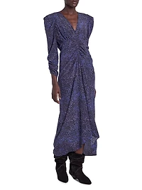Albini Printed Silk-Blend Midi-Dress