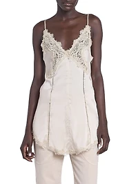 Diandra Lace-Trim Silk-Blend Cami