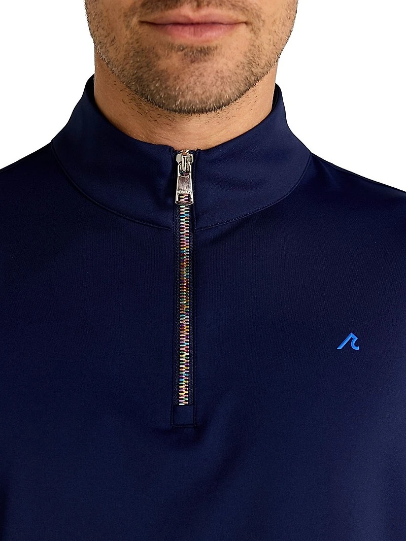 Serves Stretch-Knit Quarter-Zip Top