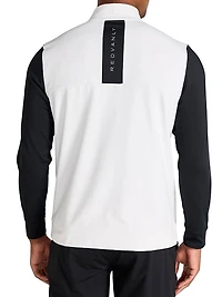 Parc Colorblocked Stretch-Knit Quarter-Zip Top